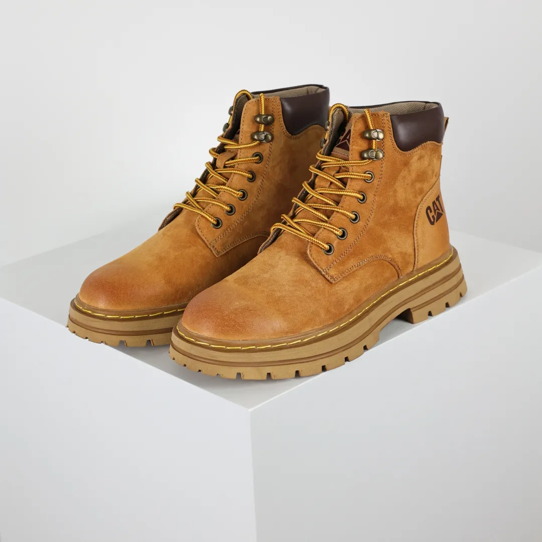Copywriting price 💰620 Core recommendation Good price CAT Carter tough guy bulldozer brand classic versatile outdoor casual rhubarb boots series Guangdong factory quality 25ss autumn and winter new style Perennial fashion trend matching The fabric is imported from Italy frosted cowhide All shoes are made of genuine cowhide materials from outsole to hardware are made from OEM raw materials Good products do not kill pigs First order quality is strictly controlled Full set of official website unified packaging Special for cold protection and outdoor use this winter Daily casual matching, a must-have for stylish men. Size: 38 39 40 41 42 43 44 (one size larger)